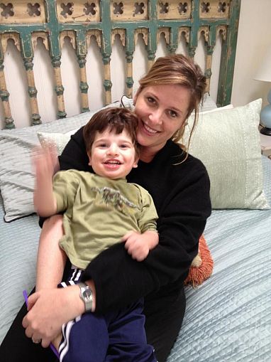 Audrey Lapidus and her son Calvin who was diagnosed with a rare genetic disorder after months of inconclusive tests stumped doctors.