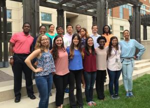 2016 summer students with Dr. Robert Walker chief of the NIAMS Career Development and Outreach Branch (center back row) and Dr. Stephanie Mathews Scientific Program Manager (3rd from left back row).