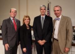 From left: David Karp, M.D., Ph.D., Sue Manzi, M.D., Martin Hodge, Ph.D., and Robert Carter, M.D., presented at the September 9, 2014, Capitol Hill briefing on the AMP.